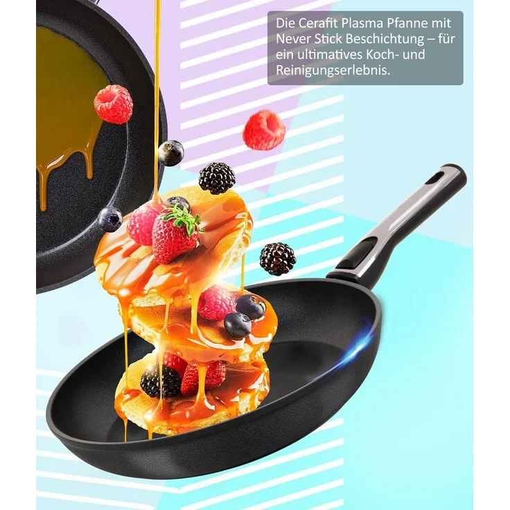 Cerafit Plasma Antihaft Beschichtung Genius Pfanne Ø24cm + Glasdeckel 24695 – Bild 8