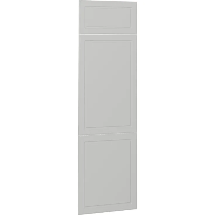 Küchenfront R-Line Weiß Landhaus 59.6 x 196 cm Möbelfront für den Kühlumbauschrank Vicco