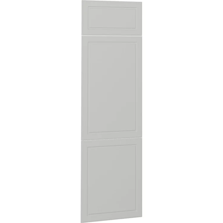 Küchenfront R-Line Weiß Landhaus 59.6 x 196 cm Möbelfront für den Kühlumbauschrank Vicco – Bild 1
