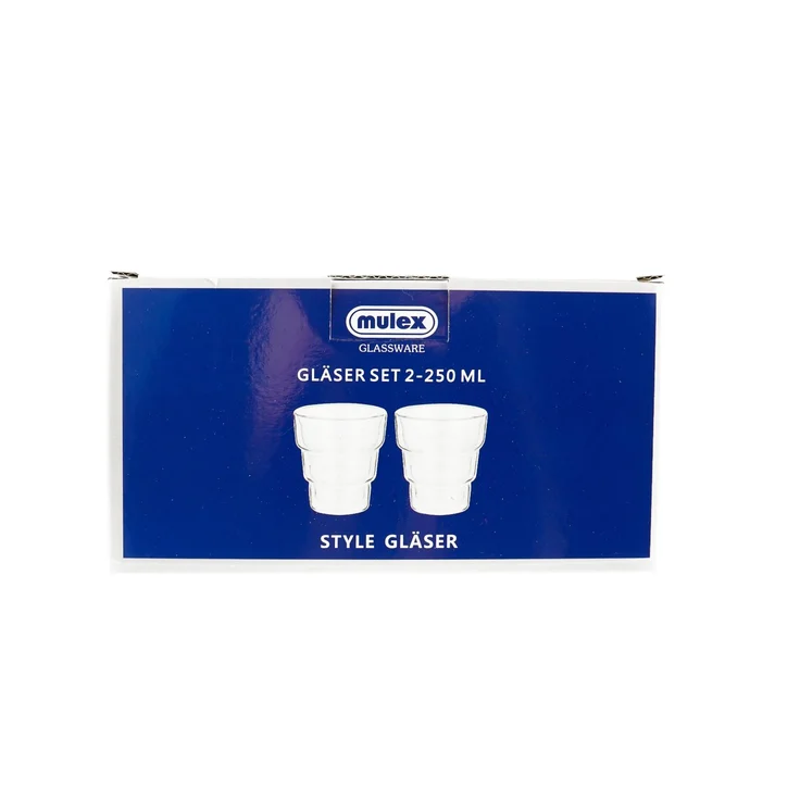 Mulex Gläser-Set Dopplewandglas Hitzebeständig für Säfte, Tee, Kaffee - 250 ml 2 Teilig – Bild 5