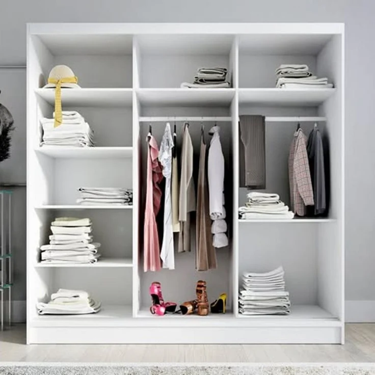 A&J MöbelLand GmbH Schiebetürenschrank TARO 3-türiger Kleiderschrank mit Spiegel, und Kleiderstangen (TOP ANGEBOT! Geräumiger Schrank mit einer Breite von 200 cm und Spiegel, ideal zur Aufbewahrung von Kleidung und Accessoires. Viel Stauraum, TOP PRODU... – Bild 2