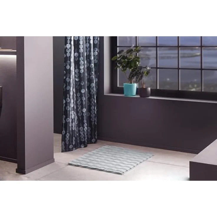 Kleine Wolke Badematte Cloud, Höhe 28 mm, rutschhemmend beschichtet, fußbodenheizungsgeeignet, Polyester, rechteckig, Badteppich, Uni Farben, Hoch-Tief Effekt, besonders weich – Bild 10