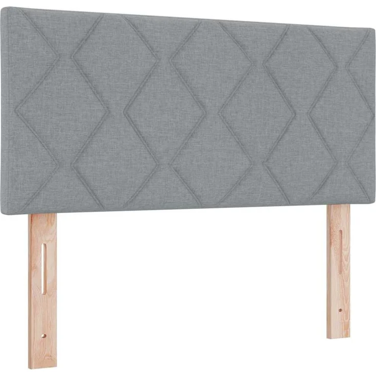 vidaXL Boxspringbett mit Kopfteil Hellgrau 90 x 190 cm Stoff 3340059 – Bild 5