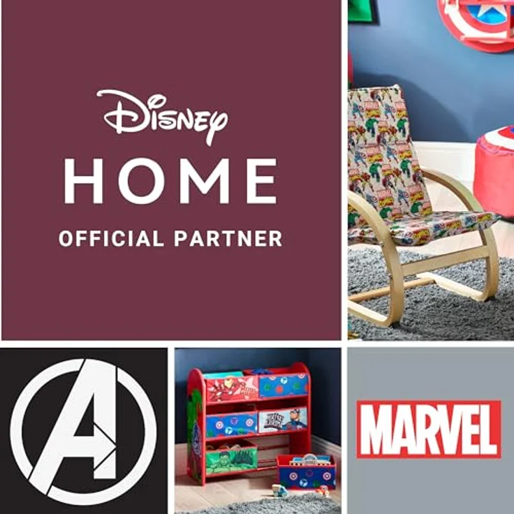 Marvel Avengers Kindersessel, Gestell aus natürlichem Birkenfurnier, trägt bis 30 kg, klein, mehrfarbig – Bild 7