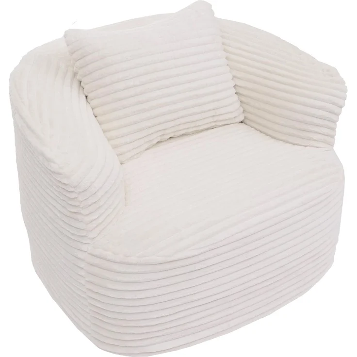 Sessel HWC-P18, Loungesessel Relaxsessel Polstersessel Cocktailsessel, Stoff/Textil Cord (370g/m²) ~ weiß – Bild 7
