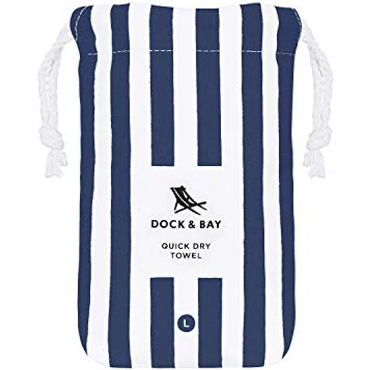 Dock & Bay Strandhandtuch Cabana - Extra Large (200x90cm, 78x35) - Schnell trocknende Mikrofaser, 100% recycled, ohne Sand, inkl. Beutel, Whitsunday Blue – Bild 3