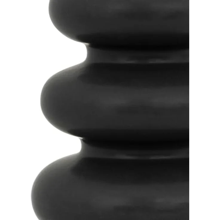 Atmosphera Keramikvase Clothilde, schwarze Vase mit Höhe 25 cm – Bild 2