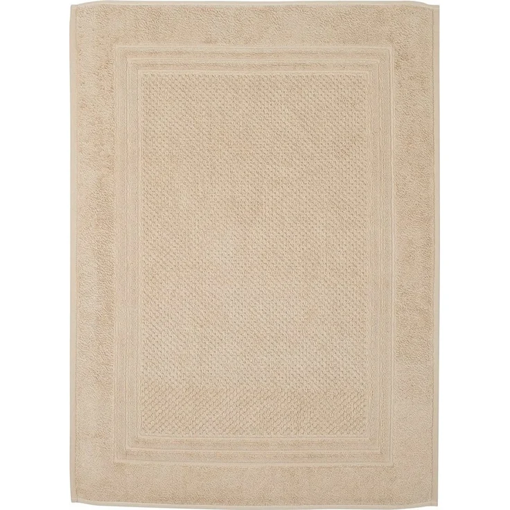 ROSS Duschmatte Unifond, Höhe 1 mm, strapazierfähig, fußbodenheizungsgeeignet, Baumwolle, rechteckig, Uni mit Bordüre, Badezimmerteppich, waschbar – Bild 2