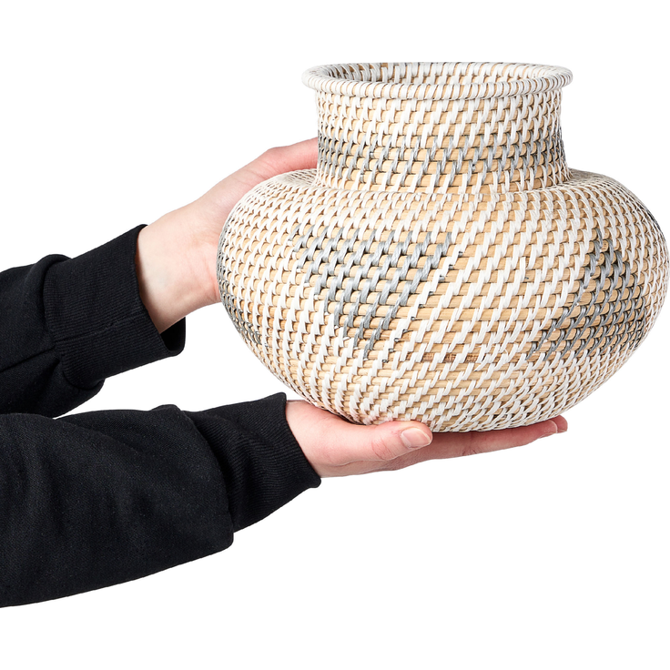 Dekovase ASAHAN 22 cm Rattan Naturfarben – Bild 4