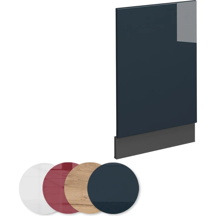 Frontblende Fame-Line Dunkelblau Hochglanz 45 cm ohne Arbeitsplatte Vicco – Bild 4