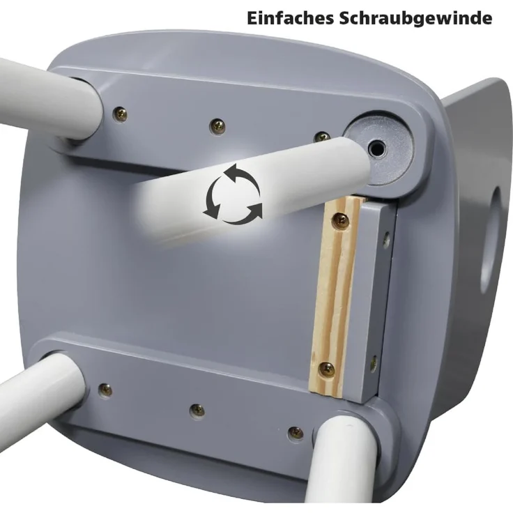 Kesper Kindertisch mit 2 Stühlen, Faserplatte grau / weiß – Bild 6