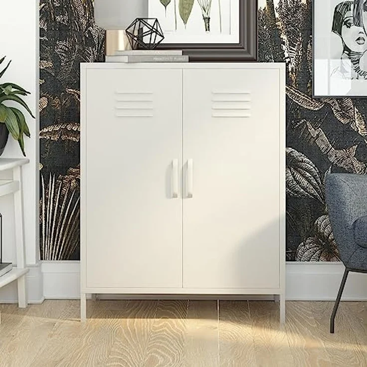 loft24 Mehrzweckschrank Bradford Spind Schrank aus Metall, 2 Türen – Bild 2