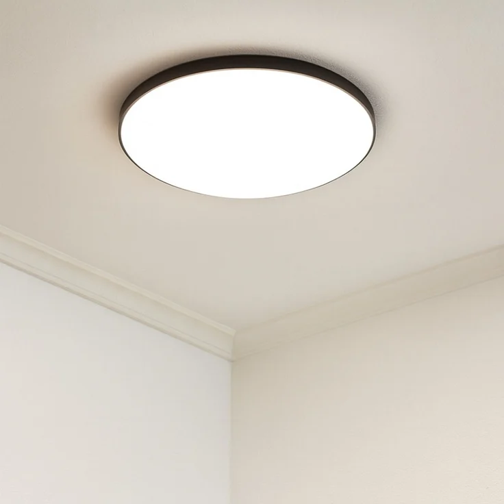 LED Deckenleuchte Bali schwarz Ø 27 x 5 cm neutralweiß – Bild 2