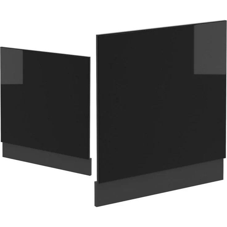 Frontblende R-Line Schwarz Hochglanz 60 cm ohne Arbeitsplatte Vicco – Bild 3