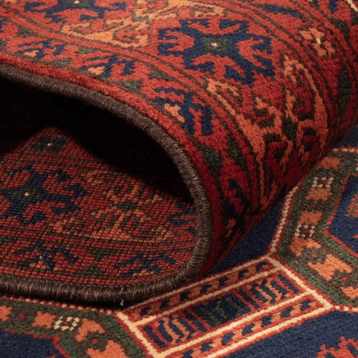 Läufer Afghan - 394 x 80 cm - dunkelrot – Bild 4