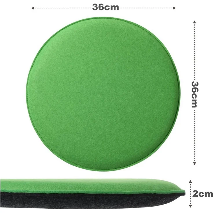 Loco Bird Stuhlkissen 4er Set rund aus Filz Ø 36cm, Stuhlkissen für Schalenstuhl: bequeme Sitzauflage für Bank / Stuhl – Bild 2