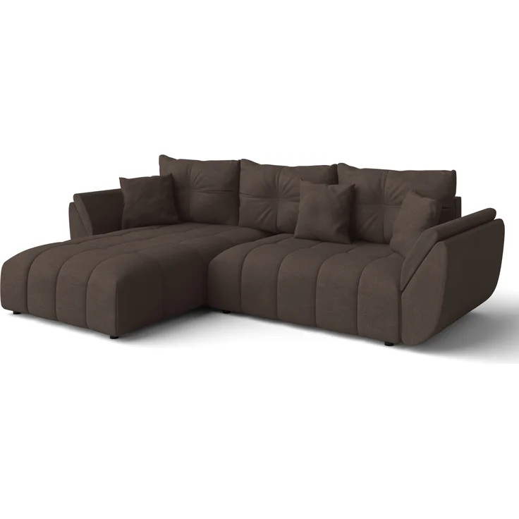 AX LIVING L Form braune Ecksofa Verciani Schlaffunktion Bettkasten 280 – Bild 2