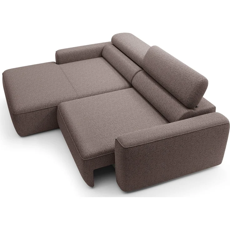 Selsey 'Fando' Ecksofa mit Schlaffunktion, L-Form, 4-Sitzer, Flechtstoff Hellbraun, 252 cm, links – Bild 5