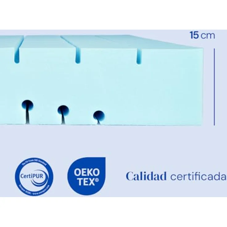 Geriafy – HR Origin Matratze 15 cm | Oberseite mit Raster-Schnitt, atmungsaktiv und komfortabel | Hülle wasserdicht | Für lattenrost elektrisch verstellbar (105×190 cm) – Bild 2