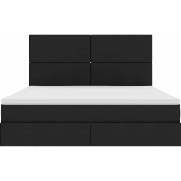 vidaXL LED-Speicherbett mit Matratze Schwarz 180 x 200 cm Stoff 3372371 – Bild 8