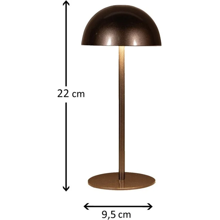 Coen Bakker Deco BV LED Außen-Tischleuchte Touch Tischlampe dimmbar mit Akku, In-/Outdoor, Touch-Funktion, LED fest verbaut, Kaltweiß, Warmweiß, Tageslichtweiß – Bild 3