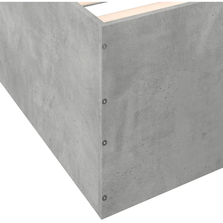 vidaXL Bettgestell Betongrau 90x200 cm Holzwerkstoff 3280968 – Bild 7