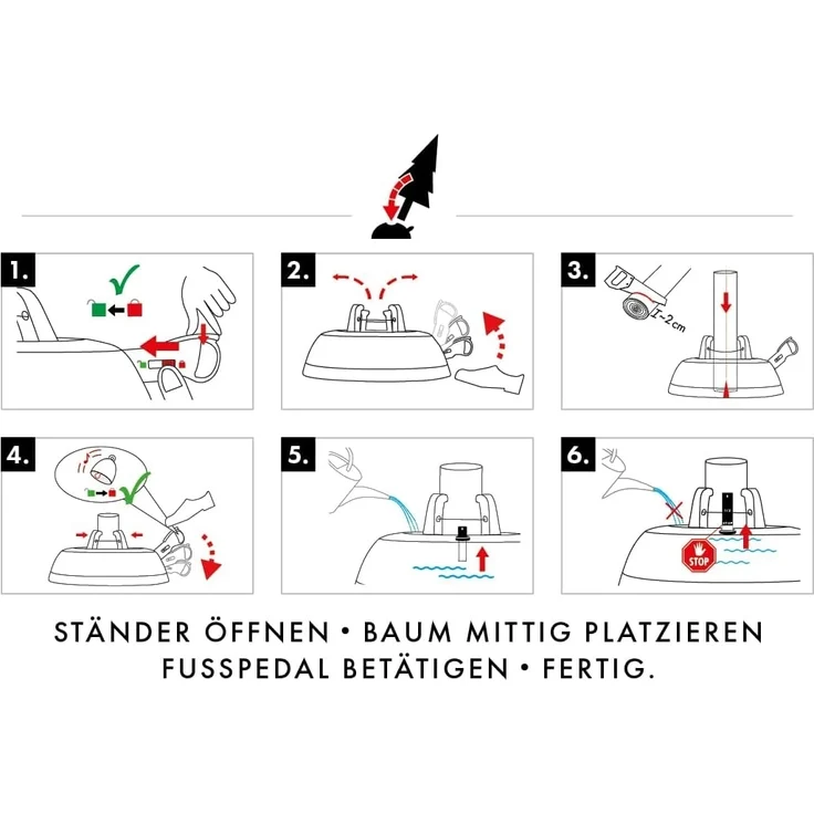 Krinner X-440 Deluxe Christbaumständer, bis 440 cm Baumhöhe, Stamm max Ø 17 cm – Bild 11