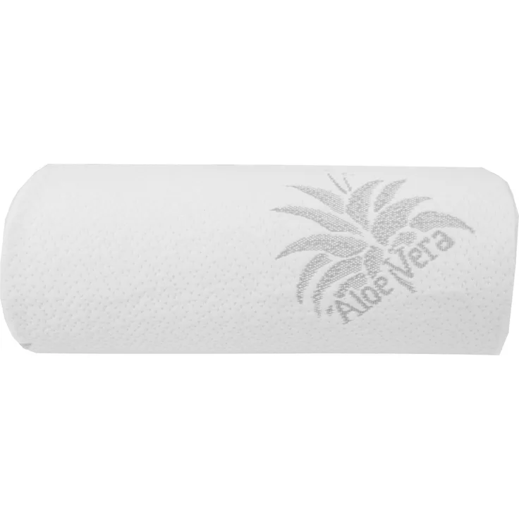 Kopfkissen mit Memory Foam und abnehmbaren Bezug, Nackenrolle in 40x15cm