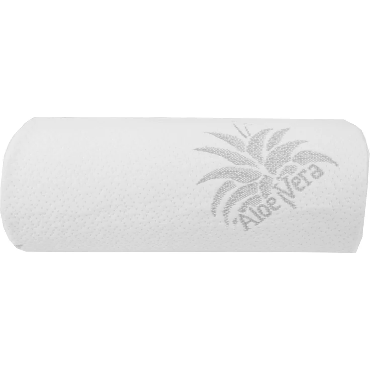 Kopfkissen mit Memory Foam und abnehmbaren Bezug, Nackenrolle in 40x15cm