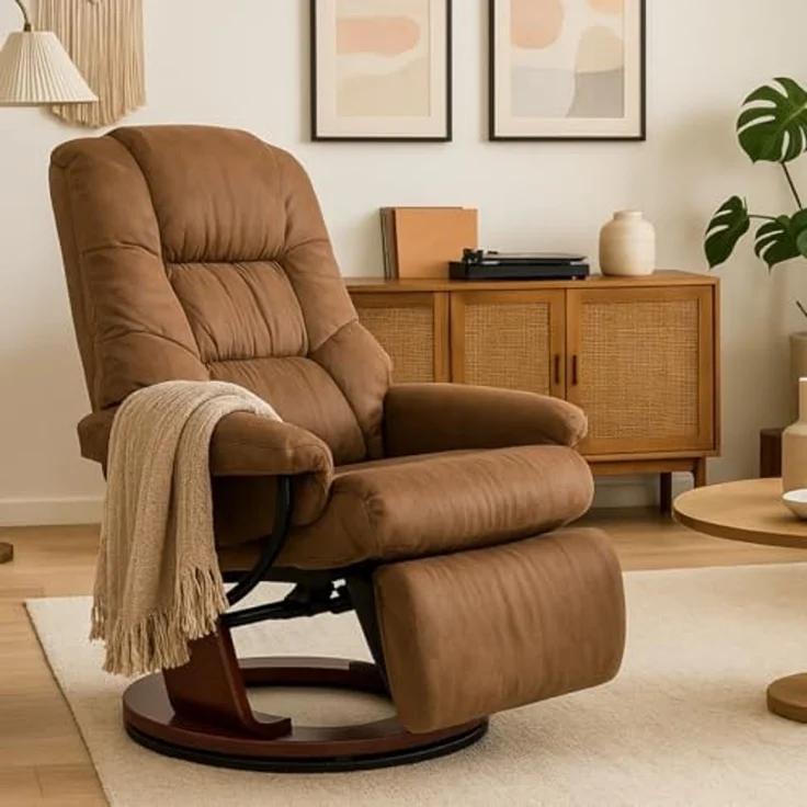 abc HOME Sessel braun, Fernbedienung, elektrisch, Massage, Liegefunktion – Bild 1