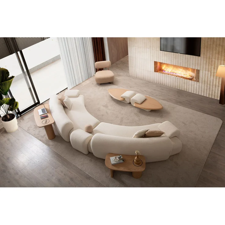 Ecksofa "Olympia" + Sessel-Beige – Bild 1