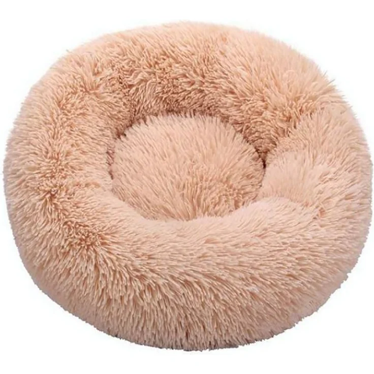 TPFLiving Tierkorb aus Baumwolle - Flauschiges Hundekörbchen / Katzenkörbchen, Plüsch Hundebett Rund - Verschiedene Farben - 60cm - 100cm Durchmesser