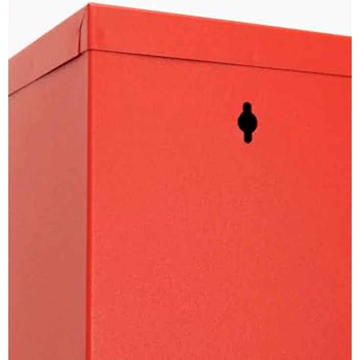 Kare Design Schuhschrank Caruso, Rot, Metall, mit 5 Klappen, Schuhablage für 6 Paar Schuhe, schmal, platzsparend, hoch, Schuhregal, Eingangsbereich, 173 x 50 x 15 cm – Bild 7