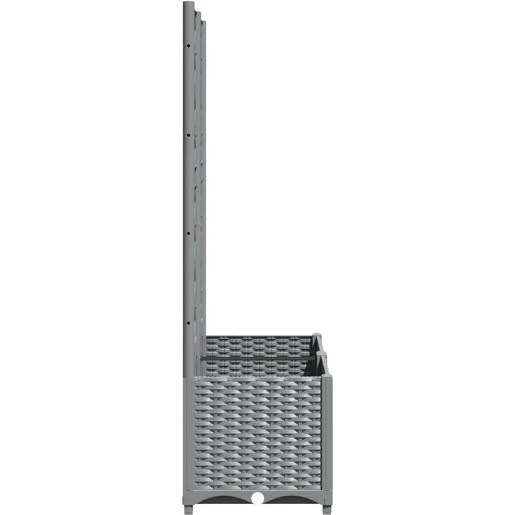 vidaXL Pflanzkübel mit Rankgitter Hellgrau 80x40x136 cm PP 153272 – Bild 5