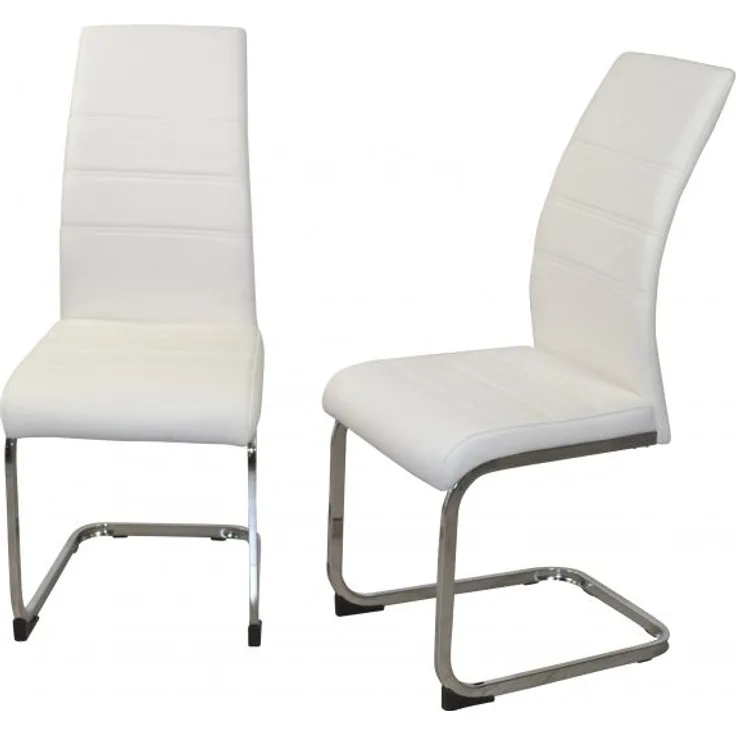 2er-Set Schwingstühle "Lisbeth", weiß