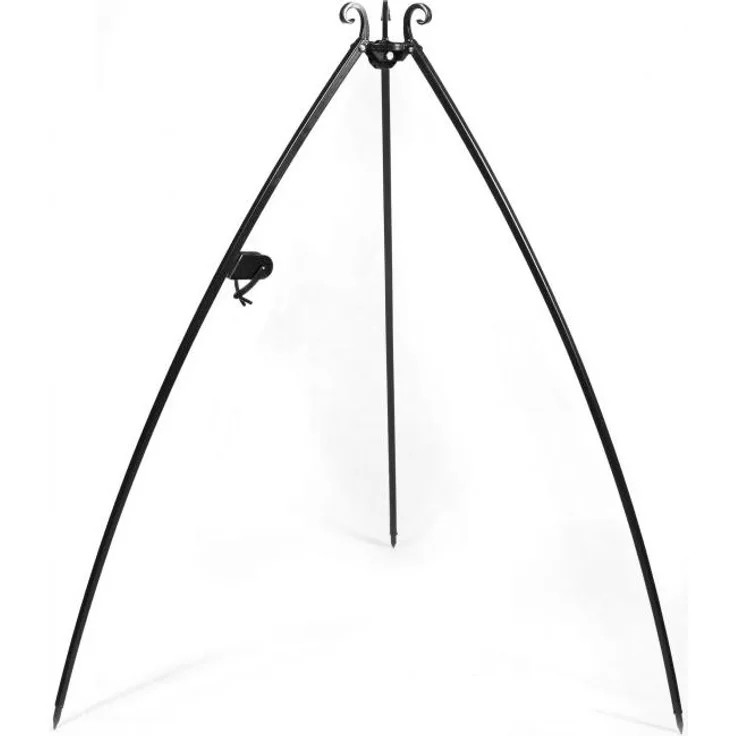 Dreibein mit Kurbel aus Rohstahl 200 cm