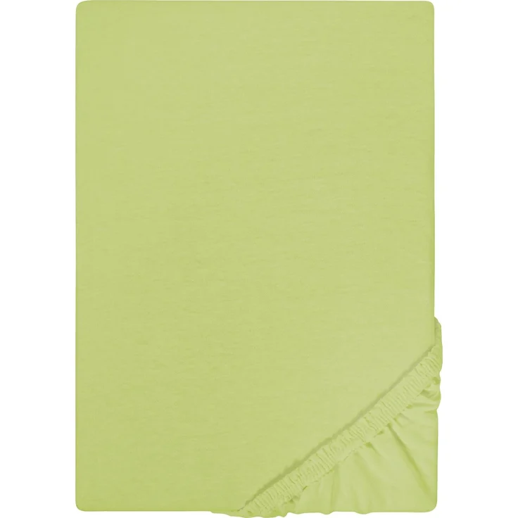 Biberna Jersey-Spannbetttuch, 100 % Baumwolle, Pistaziengrün, 1x 90x190 cm - 100x200 cm – Bild 5