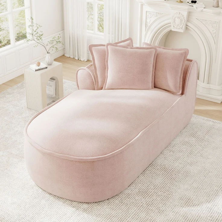 ZUBALIYA SchlafSofa mit Chenille - Bezug, mit breiten Armlehnen, mit Schaumstoffpolsterung, aus Chenille, für Wohnzimmer und Apartments – Bild 2