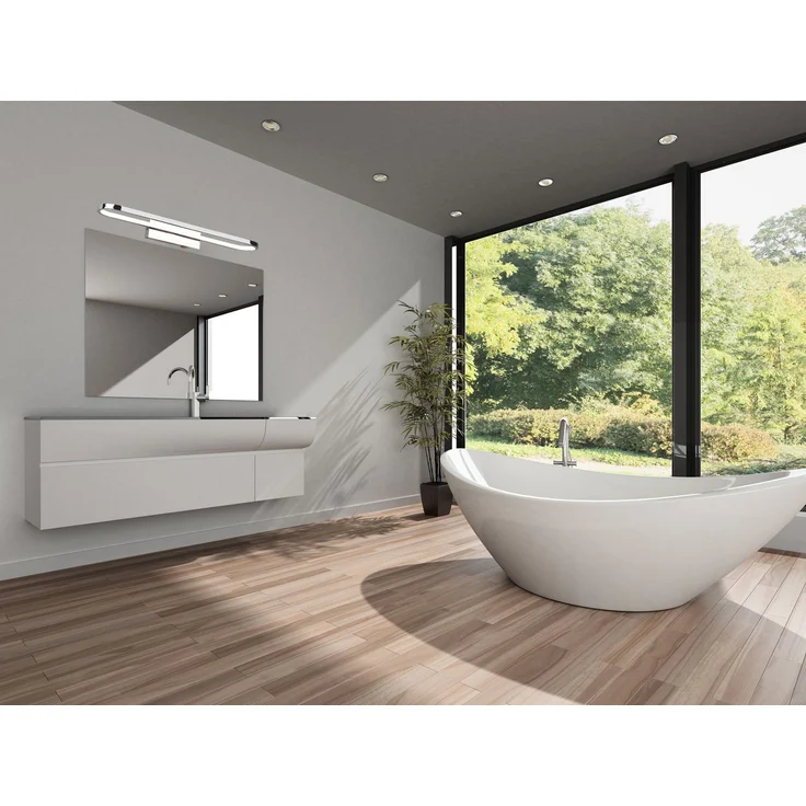 LED Badezimmer Wandleuchte GIANNI in Chrom - Spiegelleuchte, Breite 60cm – Bild 7