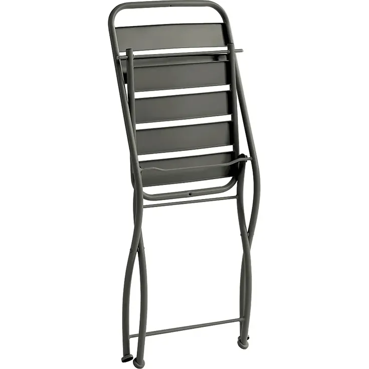 Vente-unique - MIRMANDE Gartenessgruppe Metall Grau - B 52,5 cm x H 87 cm x L 43 cm – Bild 4