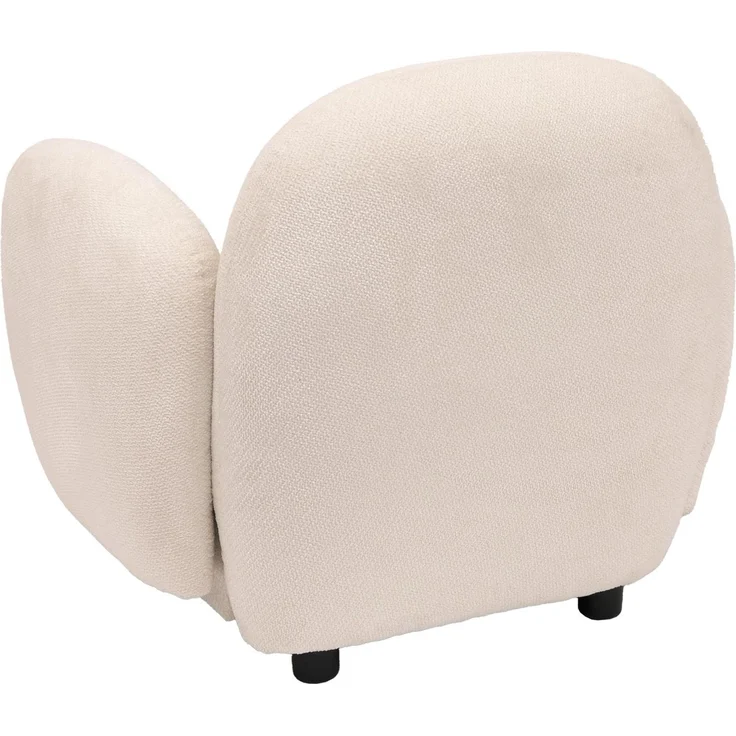 Sessel HWC-P33, Lounge-/Relax-/Cocktailsessel Polstersessel, Stoff/Textil Chenille (330 g/m²) ~ creme – Bild 7