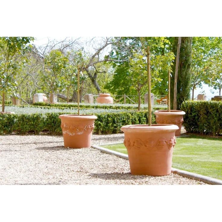 Pflanzgefäß Übertopf Blumenkübel Terrakotta Siena Conca Limoni 30cm Frostfest – Bild 6