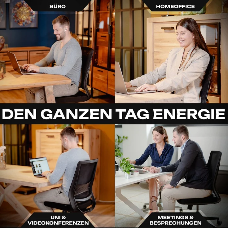 VALKENSTOL M2 Essential - Bürostuhl Ergonomisch Testsieger - 5 Jahre Garantie - Schreibtischstuhl ohne Armlehnen ohne Kopfstütze - Computerstuhl – Bild 9