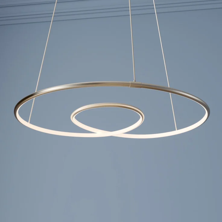 Novel LED-Hängeleuchte, Aluminium nickel, 67x150 cm – Bild 5