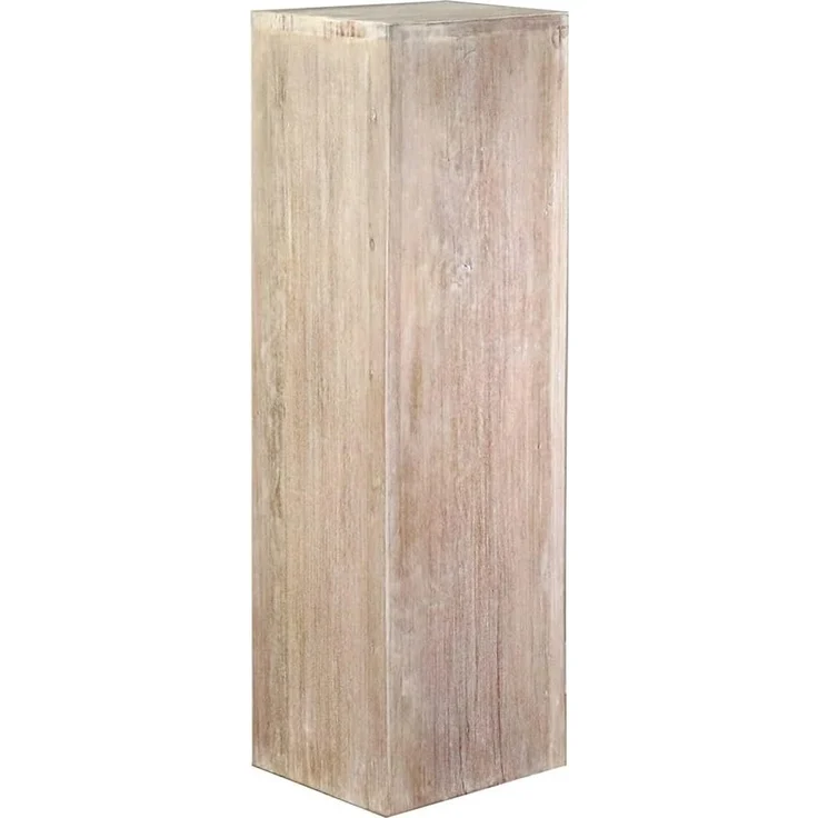 Oriental Galerie Blumenhocker Massive Holz Säule Viereckig Podest Whitewash klein 65cm (1 St) – Bild 2