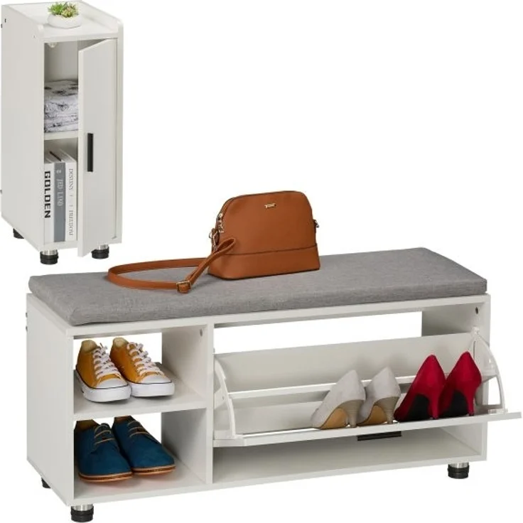 Schuhbank mit Sitzfläche & Schrank Set 10051179_685 – Bild 1