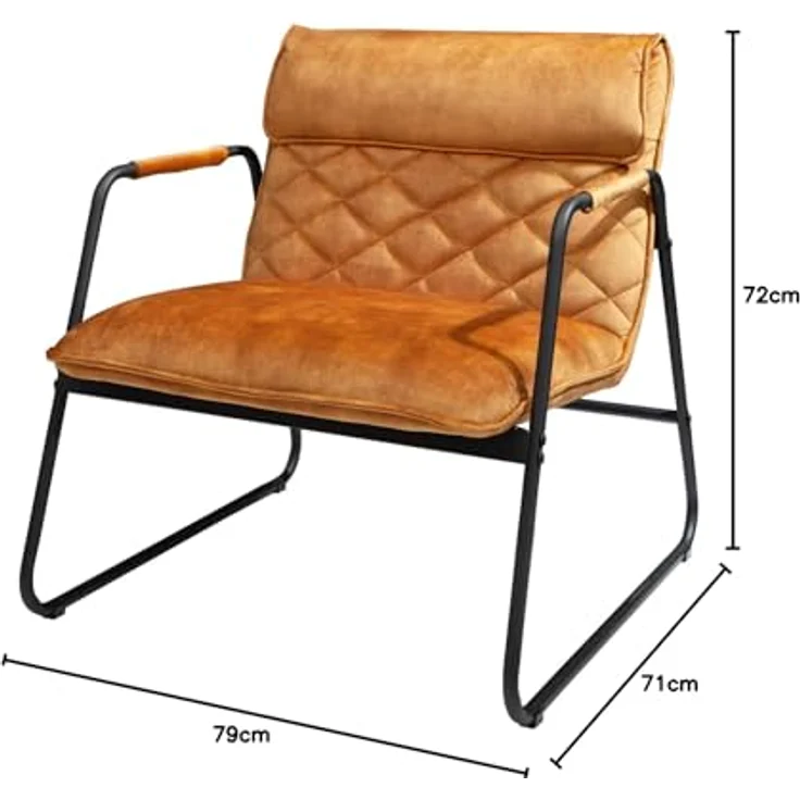 riess-ambiente Sessel MUSTANG LOUNGER senfgelb, Loungesessel · Samt-Bezug · Wohnzimmer · Retro – Bild 4
