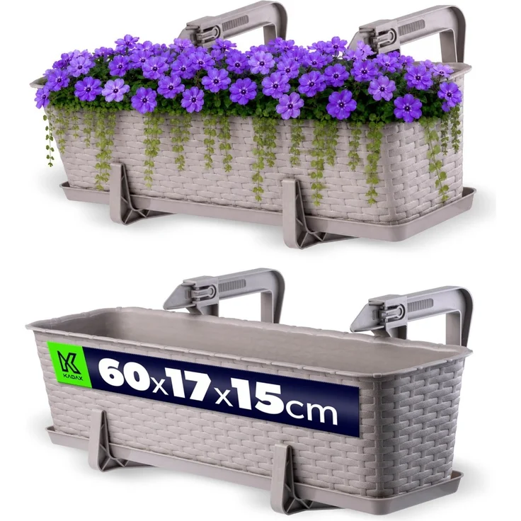 KADAX Blumentopf-Balkon-Blumentopf-Ständerhalter 60 cm – Bild 1