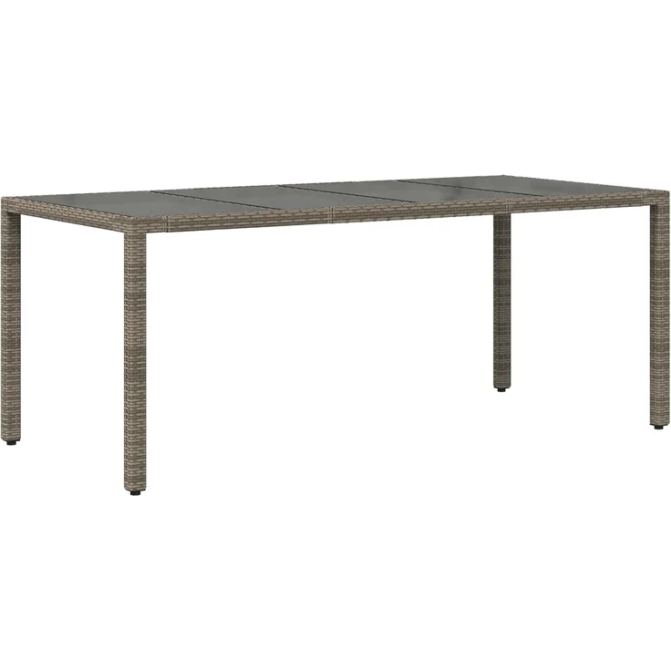 vidaXL Outdoor-Essgruppe 9 stk. Grau Poly-Rattan 3448943 – Bild 9