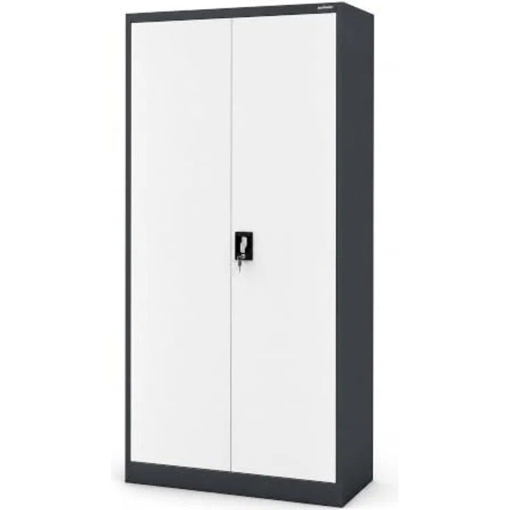 Jan Nowak Metallschrank abschließbar Aktenschrank Metall Büroschrank Ordnerschrank Archivschrank Stahlschrank mit Fachböden Schloss Stauraum für 48 Ordner Dokumente, 185 x 90 x 45 cm – Bild 5